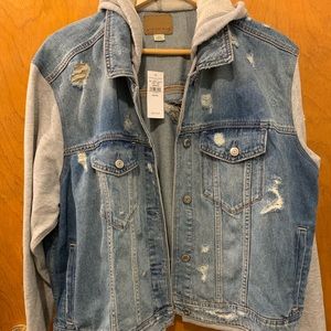 American Eagle hooded denim jacket